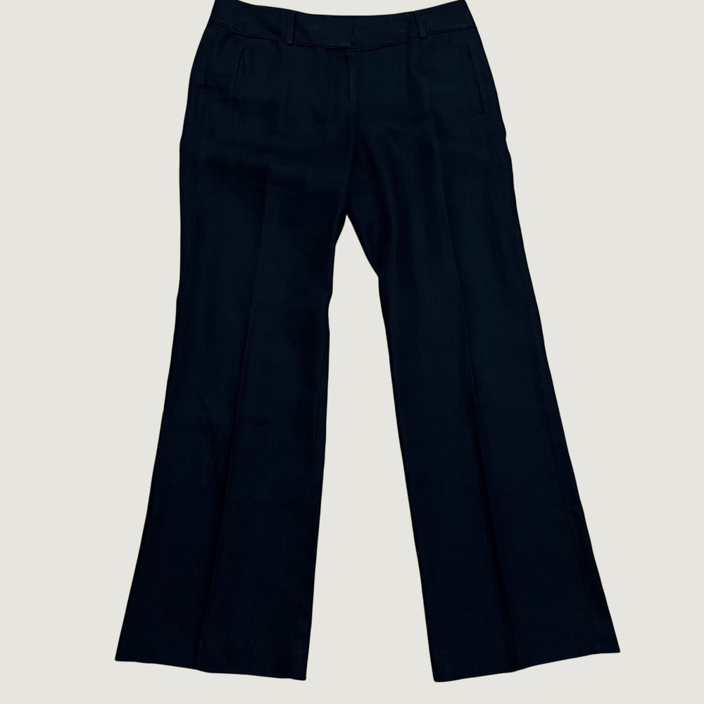 LOFT 100% Linen Marisa Trouser Pants 10 Classic Office Minimalist Coastal Chic
